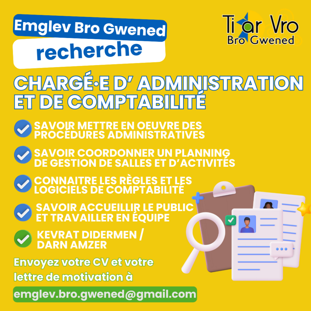 Emglev Bro Gwened offre d'emploi